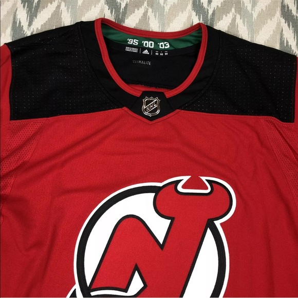 Adidas New Jersey Devils HALL #9 Mens Authentic PRO NHL Hockey Jersey Size S 42 - Picture 7 of 14
